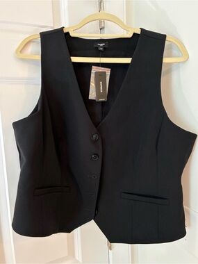 NEW! Express Editor Black Tailored Vest